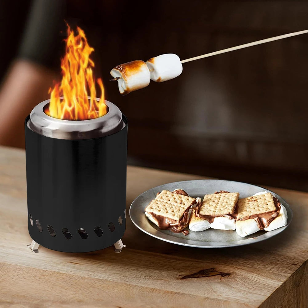 Smokeless Tabletop Fire Pit Mini Tabletop Firepit Portable Mini Stove Wood Burning Or Pellet Fueled Portable Bonfire
