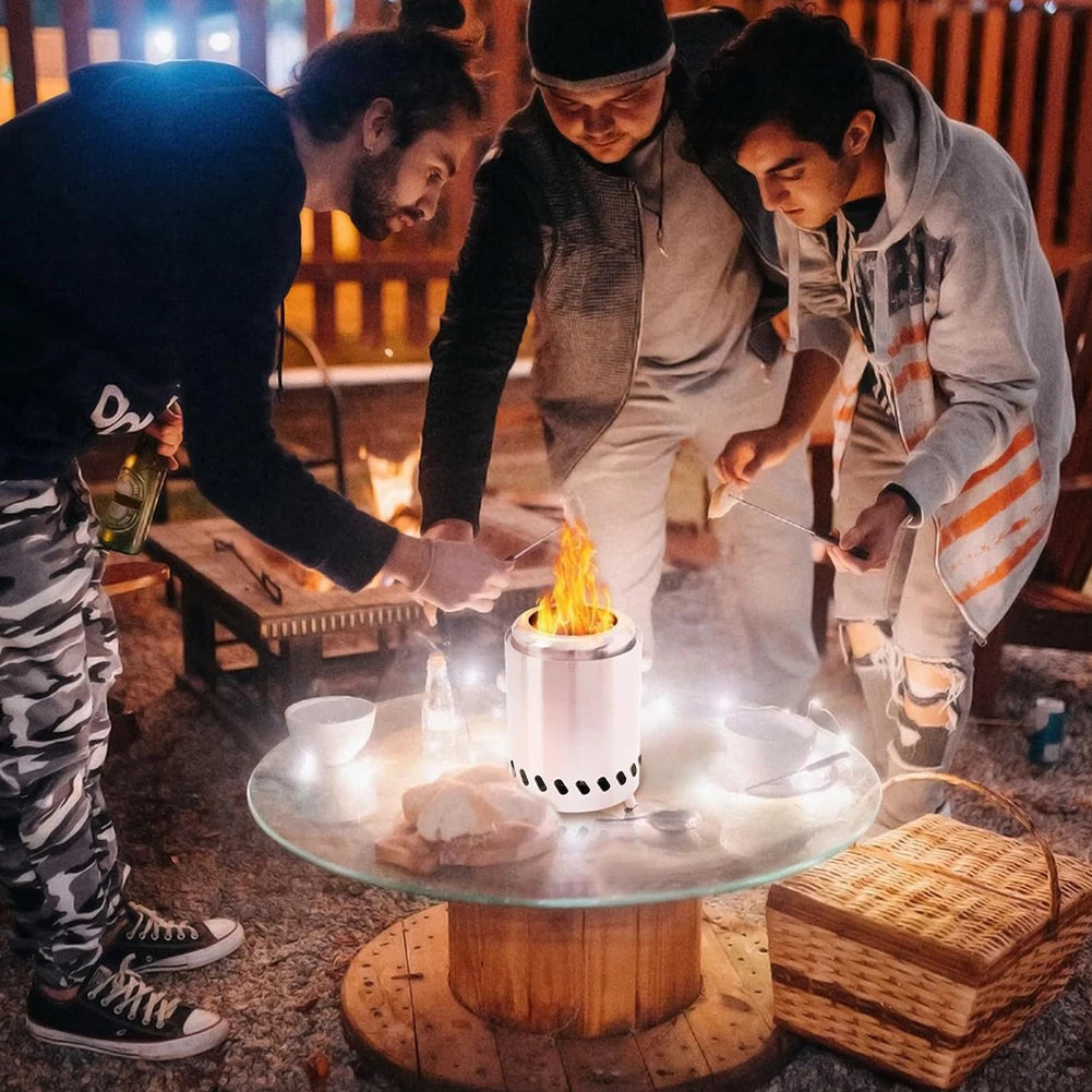 Smokeless Tabletop Fire Pit Mini Tabletop Firepit Portable Mini Stove Wood Burning Or Pellet Fueled Portable Bonfire