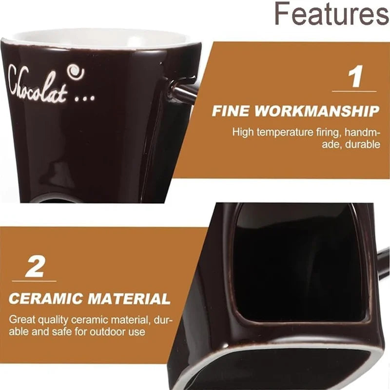 Home Double-Layer Heat-Resistant Ceramic Cup – Universal, Anti-Scald Design, Ideal for Coffee & Beverages