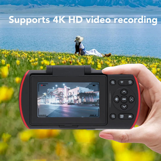 Vlog Camera WIFI Digital Camera 3 Inch  Screen 18X Zoom Retro Anti Shake Autofocus 64MP 4K for Selfie Home